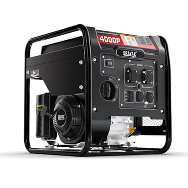 ERAYAK 4000W Inverter Stromerzeuger Benzin, Notstromaggregat Leise Benzin, Stromgenerator, 29.5 Kg, 4-Takt Motor, Notstromaggregat Inverter mit Ölsensor ECO-Modus