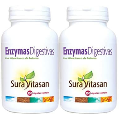 Enzymas Digestivas | 100 Cápsulas - Pack de 2 Unidades | Sura Vitasan