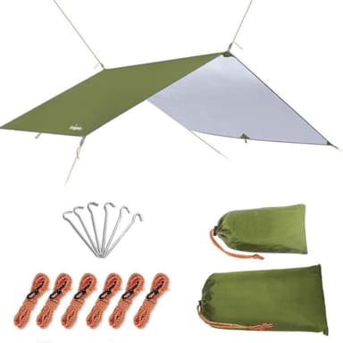 Unigear Toldo Camping Impermeable Lona Suelo Protector Aolar Anti-Viento Toldos para Playa Tienda Hamaca Acampada Refugio Al Aire Libre
