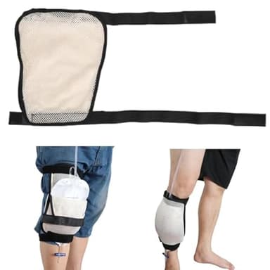Soporte para Bolsa de Drenaje de Orina, Soporte para Bolsa de Pierna con Catéter con Correa Elástica, Malla Transpirable, Soporte para Bolsa de Catéter de Gran Capacidad para