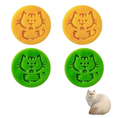 Andiker Removedor de pelo de mascotas, 4 piezas en forma de garra de gato, recogedor de pelo de mascotas de silicona en lavadora para quitar el pelo de gato de lana de algodón (gato circular)