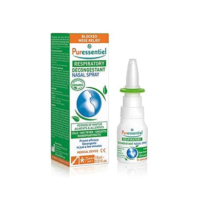 Puressentiel-Respiratorio-Spray Nasal Descongestionante con AE BIO-100% natural-Ayuda a combatir los síntomas del resfriado, la sinusitis, la rinofaringitis, la rinitis alérgica-ORL-15 ml