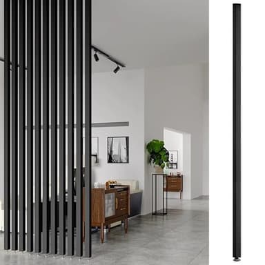 Separador de Ambientes De suelo a techo Separador de ambientes - Madera Sólida Pantalla Partición Post, Moderno Lujo Columna de Sala de Estar Dormitorio Pared Barra Vertical Separadores de ambientes (