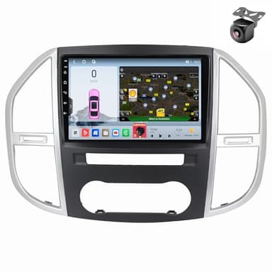 Android 14 Car Radio para Mercedes Benz Vito 3 W447 2014 2015 2016-2020 2 DIN de Coche NAVEGACIÓN con Pantalla Táctil 9 Pulgadas Reproductor Multimedia Autoradio FM SWC Carplay (M200S 8core 2+32G)