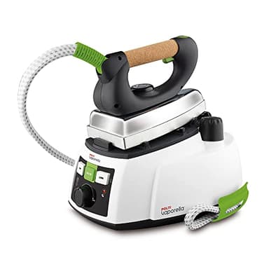 Polti Vaporella 535 Eco Pro, Plancha de Vapor con Caldera de Alta Presión de 4 Bares, Potencia 1750 W, Tapón de Seguridad, Función Eco, Color Blanco y Verde