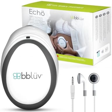 Echö: Escucha, Comparte los Sonidos del Bebé en tu Vientre - Amplificador de Embarazo Portátil e Inalámbrico con Auriculares Incluidos