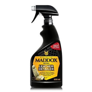 Maddox Detail - Limpiador Cuero Coche y Acondicionador | Limpieza Coche Tratamiento de Piel | Limpieza Coche Cuero y Eliminación de Suciedad y Manchas | Restaura Asientos | Leather Detailer 500ml