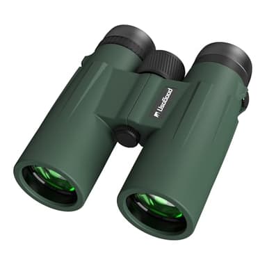Usogood Verde Prismaticos Profesionales Largo Alcance 12x50 para Adultos - Prismas BaK4 y Lentes FMC,Antideslizante e Impermeable con Prismáticos Potentes para Observación de Aves, Caza, Senderismo