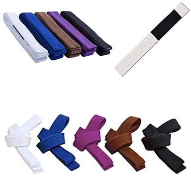 MMASPORT The Fight Evolution BJJ Belt Jiu Jitsu Kimono - gi 100% algodón Grosor 5 mm Acolchado en Eva (Blanca, 280 cm)