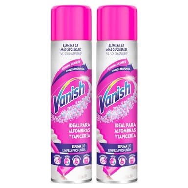 Vanish Quitamanchas Espuma Pretratante Alfombras y Tapicerías, pack de 2x 600ml