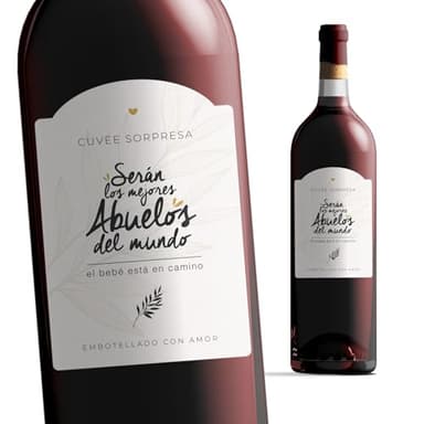 Manahia - Etiqueta de vino abuelo | Vas a ser abuelo, bebé en camino | Anuncio de embarazo, Regalo futuro abuelo, Sorpresa embarazo, Etiqueta vino personalizada, Anuncio nacimiento (abuelos)