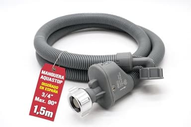 ELECTROHOGAR Manguera Aquastop 1,5M | Compatible con todas las Marcas de Lavadora y Lavavajillas | Conexión de 3/4" | Sistema Antifugas | Seguridad Contra Inundaciones | Certificación VDE