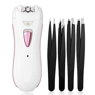 Depiladora Facial Mujer Depiladora Electrica Mujer Depiladora Corporal Mujer Depilador Cejas, Maquina Depilar Mujer con pinzas, Diseño Portátil Recargable