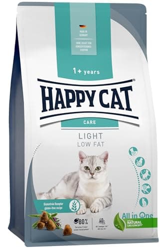 Happy Cat 70603 Care Adult Light - Alimento seco con Aves de Corral para Gatos obesos y resacas - 1,3 kg de Contenido