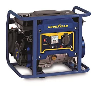 Goodyear - Generador Eléctrico Silencioso 1.000 W. 230V Tensión Nominal. Motor 4 tiempos OHV. Arranque Manual. Regulador Automático Tensión AVR. Depósito Gasolina 6 L