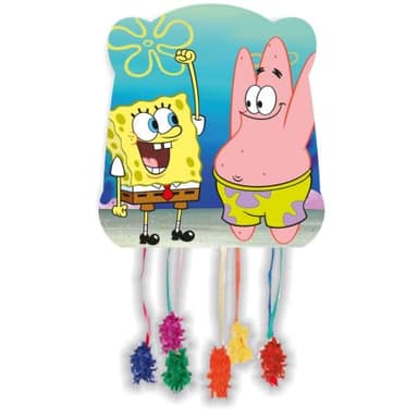 BeenSmile, PIÑATA BASIC SPONGE BOB, Artículos para Fiestas, Piñata para Rellenar con Juguetes o Chuches, Decoración de Fiestas Infantiles, Cumpleaños y Celebraciones