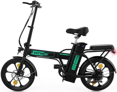 HITWAY Bicicleta eléctrica Ebike Bicicletas urbanas Plegables, batería de 36V12Ah/36V8,4Ah, Motor de 250W, Alcance hasta 35-70km