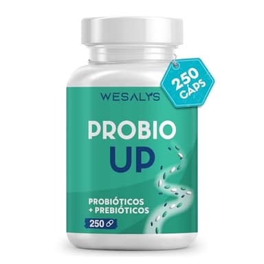 Probióticos y Prebióticos Intestinales, 250 Cápsulas (4 meses), 20 Cepas Bacterianas + Inulina, 20 Mil Millones UFC, Lactobacillus, Bifidobacterium, Máxima Concentración