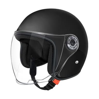 Casco De Motocicleta - Medio Casco Moto Hombre, Scooter Casco, Ciclomotor Casco para Hombres Mujeres, Casco De Moto para Adultos, Cascos De Motocicleta para Circunferencia Máxima De La Cabeza 65cm