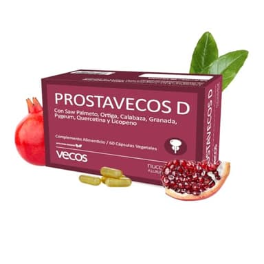 Suplemento Natural para la Próstata | Mantiene la Salud y Normal Funcionamiento de la Próstata | Con Saw Palmeto, Ortiga, Calabaza, Granada, Pygeum, Quercetina y Licopeno | 60 cápsulas