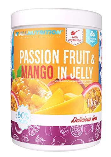 ALLNUTRITION Mermelada sin Azúcar - Frulove en Gelatina de La Pasión y Mango - 80% Gelatina de Fruta Baja en Calorías - Sugar Free Marmalade - Vegan Friendly - 1000g