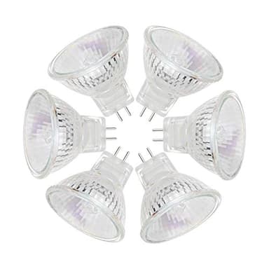 Bombillas halógenas MR11 12 V 35 W GU4 Bi-pin Base Spotlight Dimmable Glasabdeckung 35 mm de diámetro blanco cálido 2800 K (Pack de 6)