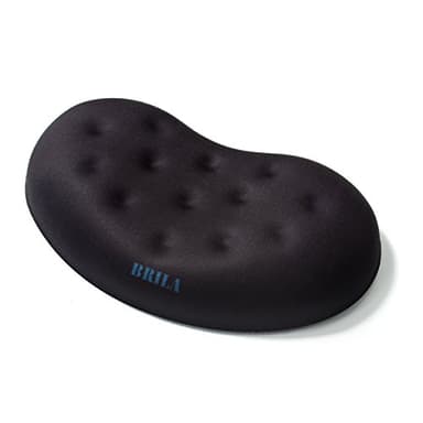 BRILA Almohadilla de apoyo para ratón y reposamuñecas, para ordenador, portátil, oficina, juegos de PC, gel de espuma de memoria con diseño ergonómico de agujeros de masaj