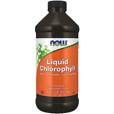 Now Foods, Liquid Chlorophyll, Sabor Menta, 473 ml Clorofila Líquida vegana, Probada en Laboratorio, Sin Gluten, Sin Soja, Vegetariana