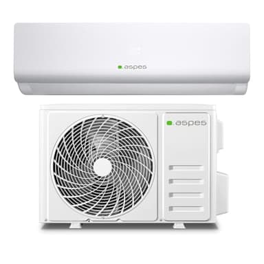 Aspes Aire Acondicionado Split, 18000 BTU AAAS1800W. Bomba de Calor, Temporizador, Clasificación Energética A++
