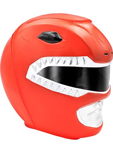 Funidelia | Casco Power Ranger Rojo para hombre Superhéroes, Dibujos Animados - Accesorios para adultos, accesorio para disfraz - Rojo