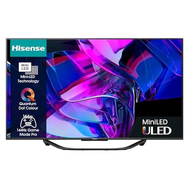 Hisense TV 55U7KQ - Mini-LED Smart TV de 55 Pulgadas Televisor, Quantum Dot Colour, Modo Juego de 144Hz, Full Array Local Dimming, Dolby Vision IQ & Dolby Atmos, VIDAA 7 OS (2023)