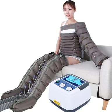 LBMED Traje Instrumentos Onda Extraíble,máquina Presoterapia con Presión Onda Aire con 6juegos Bolsas Aire, Presión Aire Continua Ajustable Y Sincronización 0-30 Minutos, Masaje Circulación 360°