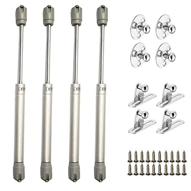 ZFYQ Pistones a Gas, 4pcs Hidráulico Muebles Cocina Amortiguador Puertas Elevables 80N / 8kg Bisagras Resortes Armario con Tornillos