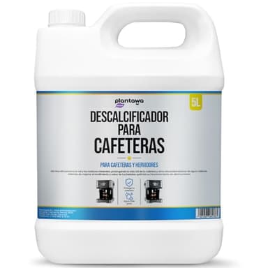 Plantawa Líquido descalcificador 5L. Compatible con todas las máquinas de café. Mantén tu Máquina de Café en Óptimas Condiciones, Elimina la cal incrustada en cafeteras.