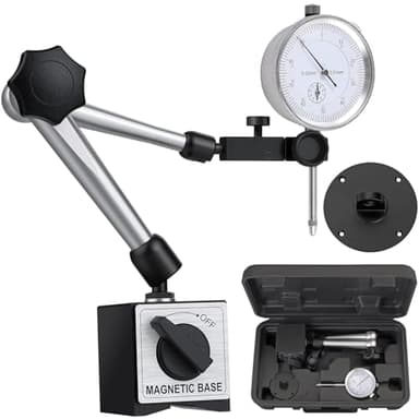 Reloj Comparador Con Base Imantada Para Comprobacion De Nivelado con brazos ajustables 360 grados