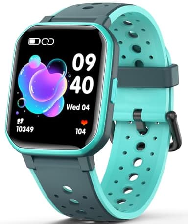 JOYELE Reloj Inteligente Niños, Pulsera Actividad Niños Niñas, Kids Smartwatch con Podómetro, Frecuencia Cardíaca, Monitor de Sueño, Despertador - Reloj Niños Regalo para Niños (Verde)