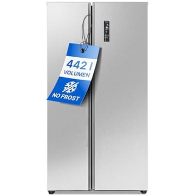 Bomann® Side by Side Cool Freezer Combination, No Frost, 442 L Capacity, Fridge with MultiAirflow Technology, Consumption 287 kWh per Year, SBS 7344 inox