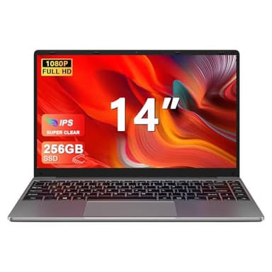 Ordenador Portátil 14 Pulgadas Win 11 con 5G WiFi,6GB RAM 256GB SSD Expansión SSD 1TB（Up to 2.8Ghz）,BT4.2 3.0 Transmisión Puerto 1920×1080 Portátiles FHD Buenos & Mini Puerto Multimedia con ratón-Gris