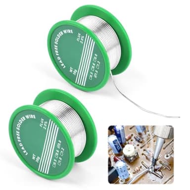 Estaño para Soldar Electronica, Alambre de Soldadura sin Plomo, Hilo Soldadura con Núcleo de Colofonia, Sn99,3 Cu0,7, 30g/0.8mm/1,0mm para Soldadura Eléctrica Componentes Electrónica Reparación