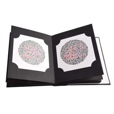 HavenDomicile Ishihara Color Vision Test Book con 38 placas Optometría Daltonismo Detección Profesional Herramienta de Diagnóstico