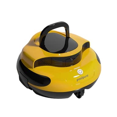 POOLPURE Robot de piscina 2025, tiempo de limpieza de 55 Wh-120 minutos, doble motor, indicadores LED, función de autoestacionamiento, IPX8, resistente al agua, aspiradora inalámbrica para piscina,