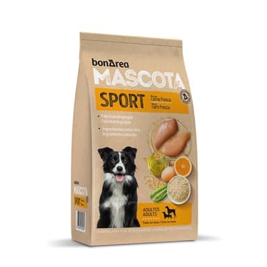 BonÀrea - Pienso para Perros Adultos de Razas Pequeñas Medianas y Grandes 10KG - Hecho con Carne Fresca-Pienso de Alta Energía para un Nivel de Actividad Física Intensa -Fabricado en España - Sport