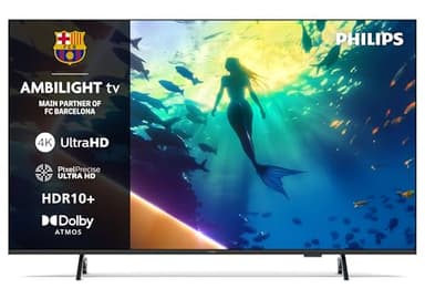 Philips Ambilight 65PUS8010 4K LED Smart TV - Pantalla de 65 Pulgadas con Plataforma Titan OS, Pixel Precise Ultra HD y Sonido Dolby Atmos - Funciona con Alexa y con el Asistente de Voz de Google
