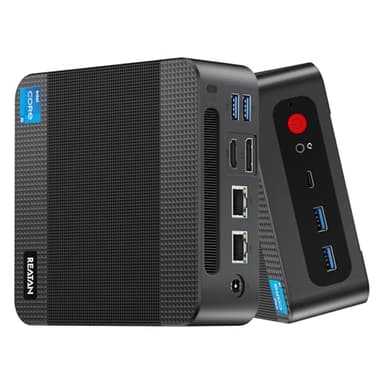 Reatan S6 Mini PC con Intel Core i5 12450H 16GB DDR4 512GB (Max 4.4GHz) M.2 2280 PCIe3.0 SSD Mini ordenador 4K HDMI/Type-C/WiFi 6/BT5.2 / Dual Gigabit LAN