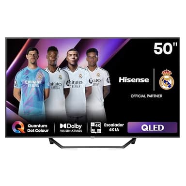 Hisense 50A7NQ - QLED Smart TV, 50 Pulgadas, con Quantum Dot Colour, 60Hz VRR 120 fps, Dolby Vision, Bluetooth&HDMI, Compartir en el televisor, Alexa Built-in (Nuevo 2024)