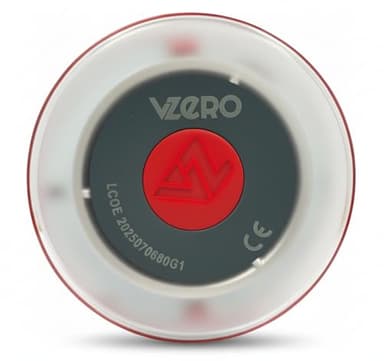 VZero - Luz de Emergencia V16 con Geolocalización, Señal Homologada Conectada con DGT 3.0, Apta para 2026, Baliza para Coche con eSIM Incluida, Alta Potencia (200 candelas) y Sistema Eye Protect