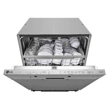 LG DB242TX - Lavavajillas Integrable QuadWash, Motor Inverter Direct, EasyRack Plus, Certificado D, 14 Litros, Blanco