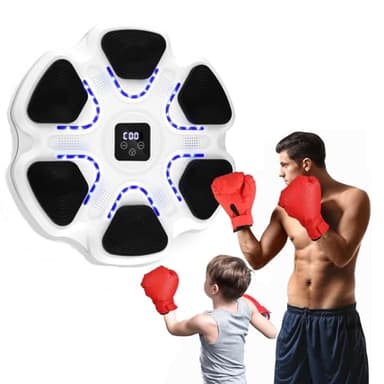 Towwoo Music Boxing Machine, Máquina De Boxeo Musical con Guantes de Boxeo, Soporta Blue-Tooth, LED Smart Music Boxeador Electrónico de Pared, Ajuste de Velocidad y Modo, para Adultos y Niños