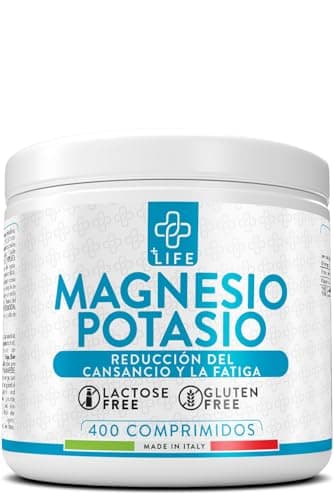 Magnesio Y Potasio 400 Comprimidos Piulife® Suplemento Para El Cansancio Y La Fatiga, Citrato De Potasio Y Magnesio Sales Minerales, Recuperador Muscular, Sistema Nervioso, Equilibrio Electrolitos