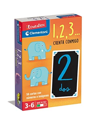 Clementoni, 1, 2, 3... Cuenta Conmigo, Juego Educativo, Juego Educativo para Aprender los números y cantidades, Juguete niños 3 años o más, Juguete en español (55496)